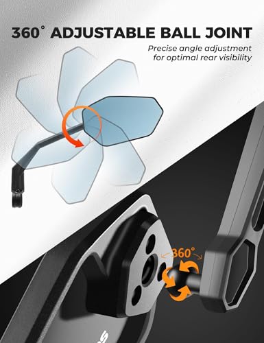 Rétroviseur vélo électrique grand angle et miroir incassable réglable
