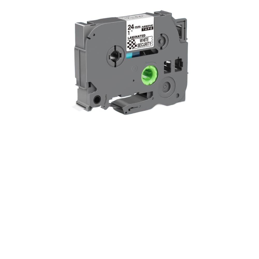 Nastro per cassetta per etichette SE4 da 5 pezzi da 18 mm nero su bianco compatibile con l'etichettatrice per nastri di sicurezza SE4