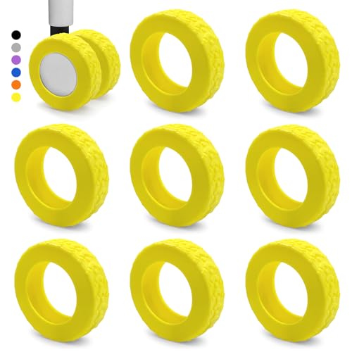 Bellanova Lot de 8 Protection Roue Valise en Silicone, Protège-Roues de Valise, Silencieux, Antidérapant, Anti-Chute, Compatible Valise et Chaise de Bureau...