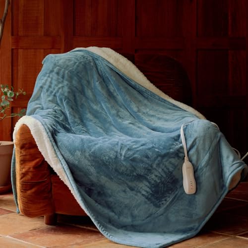SOGANASA Heated Blanket Throw 50"x60" - Machine Washable Electric Throw
