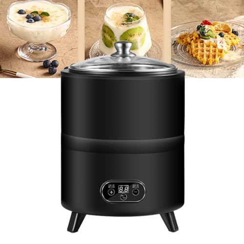 Máquina de Yogur Comercial, Máquina para Hacer Yogur Griego de Acero Inoxidable de 8 litros con Control de Tiempo y Temperatura Fermentación a Temperatura Constante de 360°, para Yogur Casero Natto