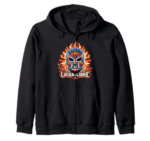 Máscara Luchador Luchador Lucha Libre Sudadera con Capucha