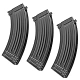 良品武品 東京マルイ 電動ガン AKシリーズ対応 シーマ製 AK47 150連 スチールマガジン 3本セット スプリング給弾式 スペアマガジン AK47 AK74
