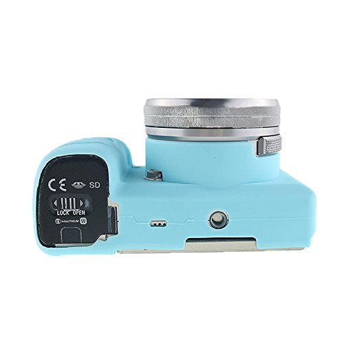 Hellowpower Snoy A6000 Camera Housing Camera Body Case Cover Soft Silicone Protective Accessory Rubber Detachable Protection Camera Bag For Sony A6000 Digital Camera (Blue) #TOP4