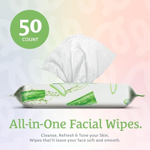Image of Body Prescription Makeup Cleansing Wipes - Gentle and Effective Face Wipes, 50 Count (Pack of 1), Aloe Vera