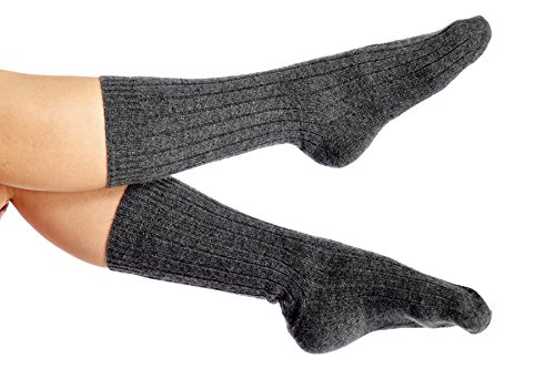Cashmere Boutique 100% Pure Unisex Cashmere Socks – Daily Wear, Lightweight, Soft, Warm and Comfortable Ribbed Socks3