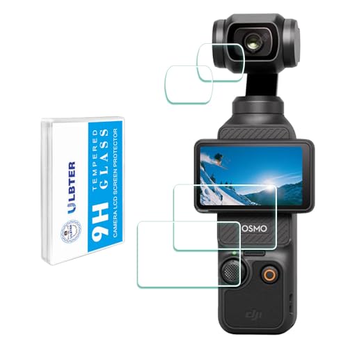 ULBTER Lens Screen Protector for DJI Osmo Pocket 4 / Pocket 3 [2+2Pack] Tempered Glass Cover 0.3mm 9H Hardness Anti-Scrach Anti-Bubble