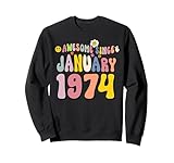 Photo Gallery awesome since january 1974 groovy 51 years old 51st birthday felpa Photo Gallery awesome since january 1974 groovy 51 years old 51st birthday felpa