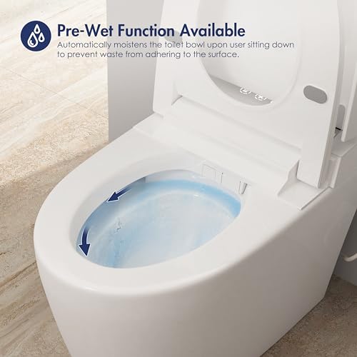 Image of Eridanus One Piece Smart Bidet Toilet, Wash & Dry, Foot Sensor Flush