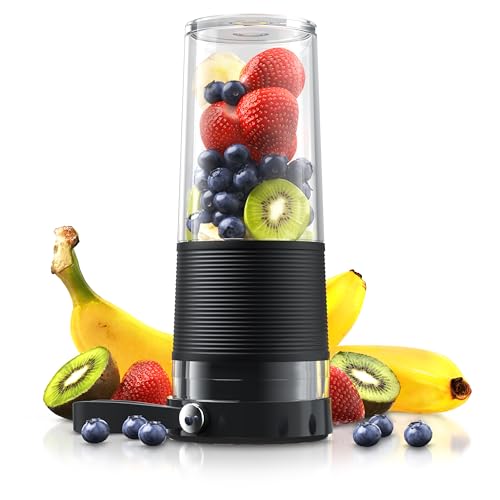Arendo - tragbarer kabelloser Mixer 350 ml – Standmixer - Smoothie Maker to GO – mit Akku - BPA freie Flasche – ideal für Smoothies und Protein-Shakes - Standmixer für unterwegs - Sport Reisen Urlaub