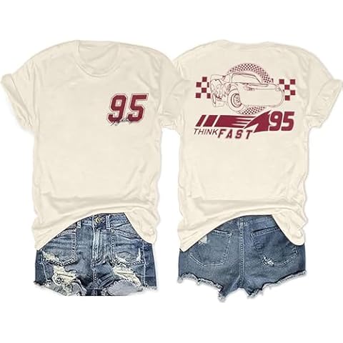 FLOYU Women's Soft Car Racer T-Shirt Cover