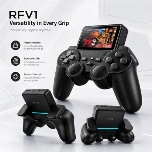 Image of Retro Video Game Console 520 in 1 for Kids & Adults, Rechargeable Handheld Gaming Controller, AV TV Output, Built-in Classic Games, Portable, Birthday Return Gift for Boys & Girls