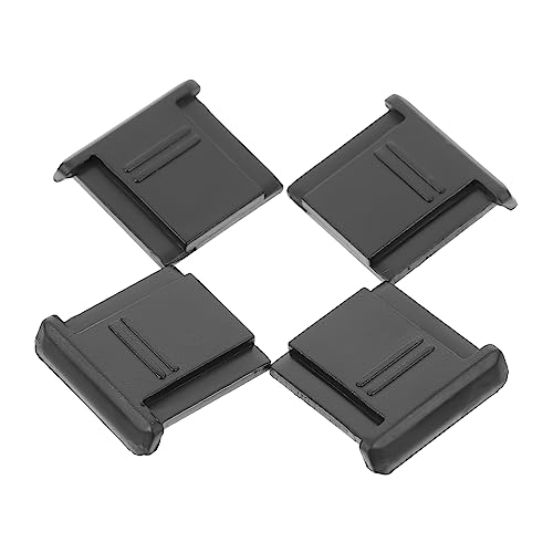 CIYODO 4 Pcs Hot Shoe Protective Cover Universal Adapter Cap for Hot Shoe Camera Hot Shoe Camera Supply Shoe Hanger Hot Shoe Cover Hot Shoe Converter Hot Shoe Cap Shoe Holders Abs Black