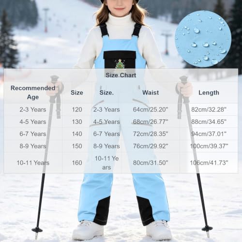 Rkwins Snow Pants Kids Cute Christmas Print Windproof Warm Ski Jumpsuits - image 4