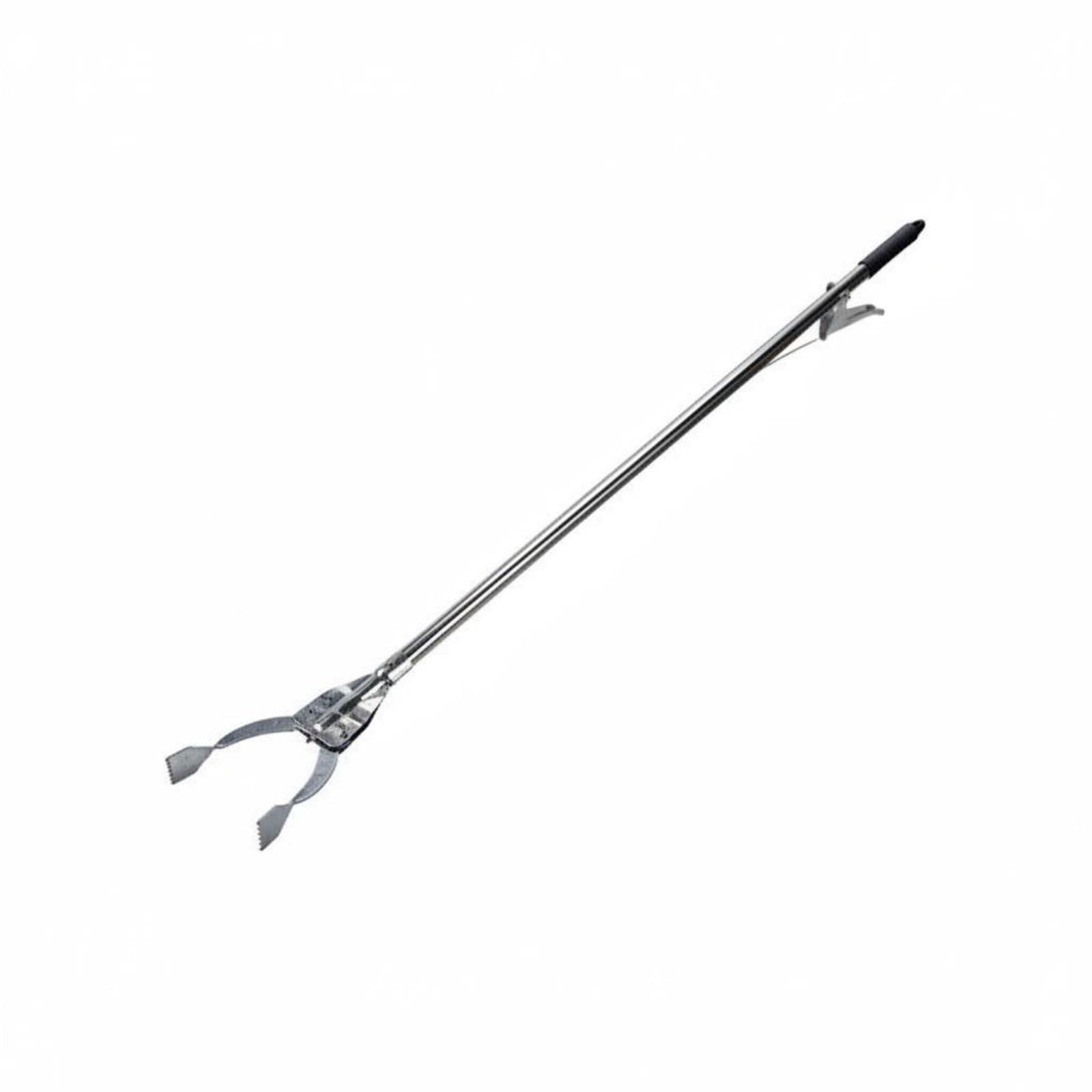Raccogli Rifiuti Pinza Prendioggetti Lunga Manico Acciaio Inossidabile Meccanismo Liscia Presa Forte Adatta Pulizia Scuola Parco Giardino Uso Quotidiano, Nero, Testa In Ferro 90CM
