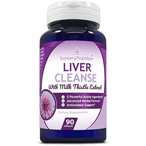 Liver Cleanse, Detox & Support with Milk Thistle, Artichoke, Dandelion & Turmeric, 90 Capsules Cover