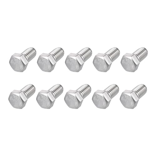 Image of METALLIXITY Hex Head Bolts (7 /16-14 x 3 /4 inch) 10Pcs, 304 Stainless Steel 18-8, Fully Threaded, External Hex Drive, Plain Finish, Hex Head Screw Bolt, Silver