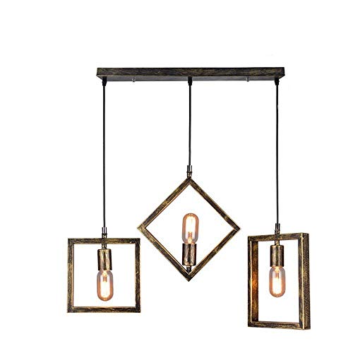 Suspension vintage en fer noir de 55cm pour illuminer vos dîners au restaurant ou salon