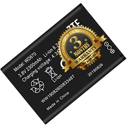TECH9 VILLA WD670 Battery for Airtel 4g Hotspot, Airtel ZTE WD670 Wipod, Jiofi M2 (2300mAh) with Warranty