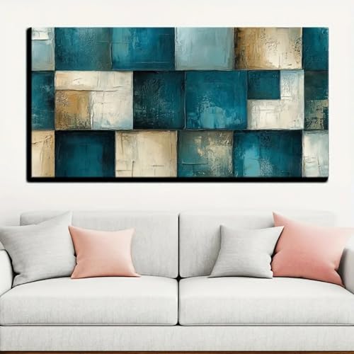 Peinture murale colorée onirique pour décoration salon moderne