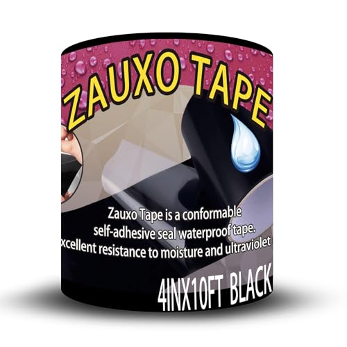 Image of 4inX10ft Rubberized Seal Patch Tape - Waterproof Tape Seal and Patch Leaks for Home RV Roof Plumbing and Pool Repairs, Underwater, Indoor Outdoor
