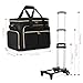 Prokva Rolling Teacher Bag with Wheels, Teacher Tote Bag with Detachable Trolley, Fits for 15.6