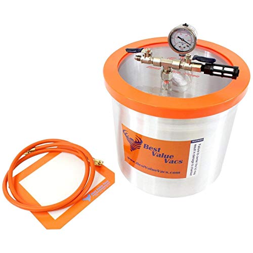 Best Value Vacs 3 Gallon Aluminum Vacuum Chamber and VE225 4CFM Two