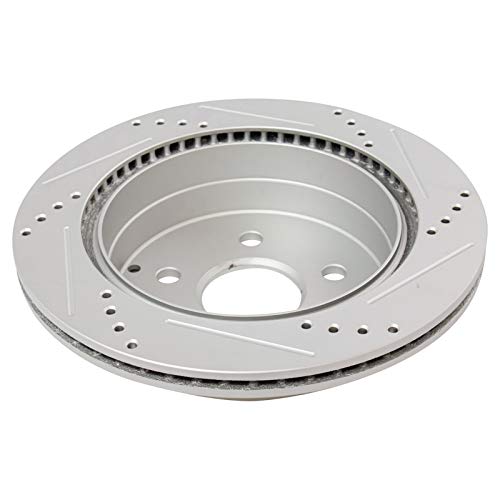 Image of TRQ Rear Performance Brake Pad & Rotor Kit, with Chemical Kit Ceramic Vented Premium G-Coated Compatible with 2010-2017 Chevrolet Equinox GMC Terrain