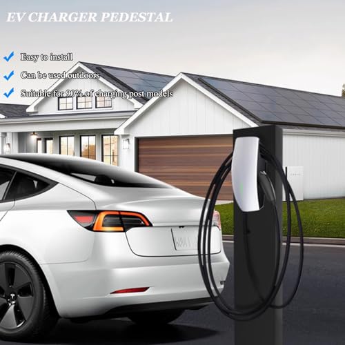 Borne de recharge sans perçage mural pour colonne compacte de garage au sol