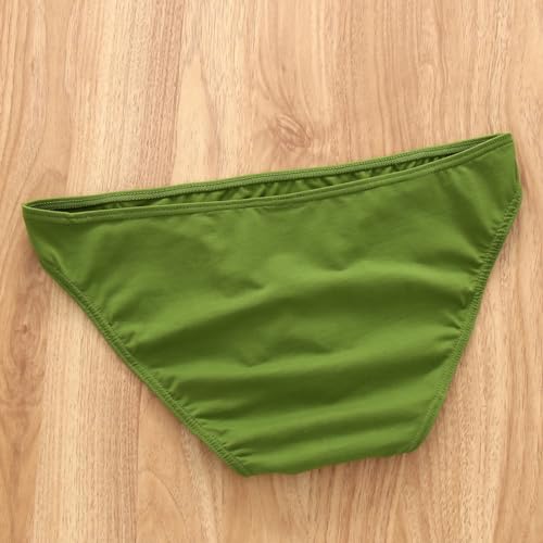 Men's Underwear Briefs Cotton Breathable Sexy thongs Boxers for Man With Pouch bulge Pack Quick Dry Green Thongs4