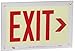 Safe Glow Photoluminescent Exit Sign, "EXIT" with Right Arrow Symbol, 14-5/8" Length x 9-1/2" Width x 1/4 " Height, T-bar Mount (Pack of 1)