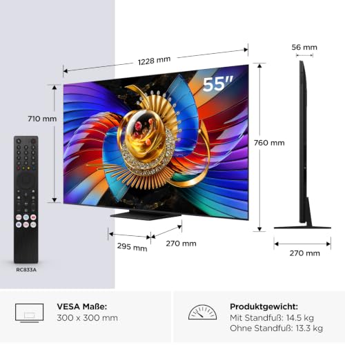 TCL 55Q7D Pro 55” SQD-Mini LED TV, 4K HDR 2000 nits, 480 Zones de Gradation, Google TV, Dolby Vision IQ & Atmos, 2.1 Onkyo, 144Hz, Apple AirPlay 2 & Alexa - 19