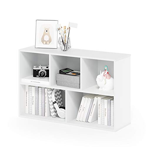 Furinno Luder Bookcase / Book / Storage , 5-Cube, White