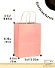 Gcardist 32Pcs Kraft Taschen Taschen mit Griffen 21x15x8cm Kleine Geschenk Party Taschen Hellrosa Shopping Treat Taschen Mehrere Verwendungen (8.3x6x3Inch, Kleine Größe) #4