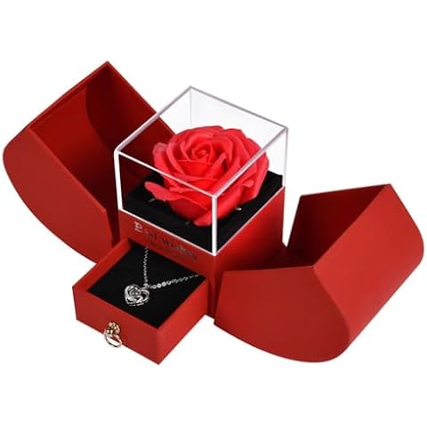 ACWOO Eternal Rose with Necklace Gift Cover