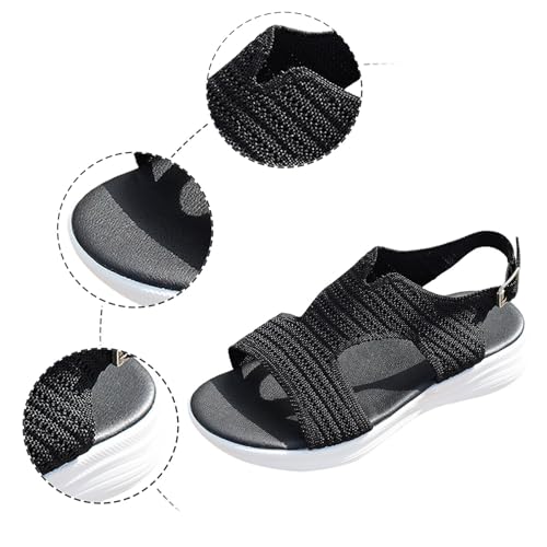 Chaussures décontractées bout ouvert et plateforme marche randonnée - 4