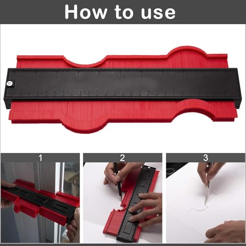 10 Inch Contour Gauge, Adjustable Multifunctional Shape Profiler, Contour Ruler, Tile Laminating Tool, Irregular Welding, Woodworking and Construction, Precision Measuring Tool 3 10 Inch Contour Gauge, Adjustable Multifunctional Shape Profiler, Contour Ruler, Tile Laminating Tool, Irregular Welding, Woodworking and Construction, Precision Measuring Tool - Image 3