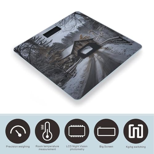 Báscula Digital VstaDank de Cristal Templado para Baño 400 lb miniatura 3