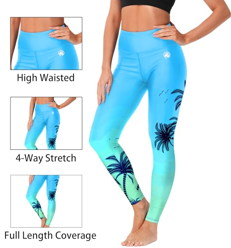 Image of AOBUTE Women Swim Pants UPF 50+ Rash Guard Pants High Waisted Swimming Leggings
