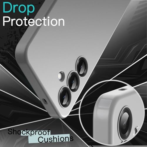 Image of JETech Slim Fit Cover Case for Samsung Galaxy S25 5G, Camera Lens Full Protection, Soft TPU Thin Protective Phone Cover with Matte Finish, Shockproof (Silver Shadow)