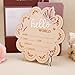 Wooden Baby Announcement Sign, 7x6.81in Butterfly Hello World Newborn Sign Baby Name Plaque Board Newborn Welcome Signs for Babies Shower Hospital Nursery Decor