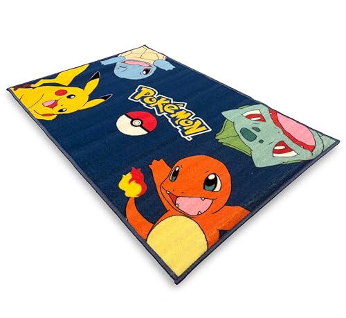 hermet Tapis avec antidérapant Pokemon pour Chambre d'enfant, Impression numérique, Dimensions 80 x 120 cm