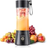 Portable Blender, Cordless Personal Smoothie Blender with USB Rechargeable & 6 Blades, Compact Mini Juicer Powerful Blending for Shakes/Fruits/Veggies/Travel/Home/Office/Gym/Camping