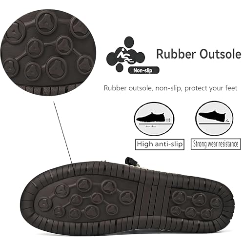 Men's Loafers Leather Handmade Stitching Casual Breathable Walking Slip-on Comfortable Outdoor Office Shoes3