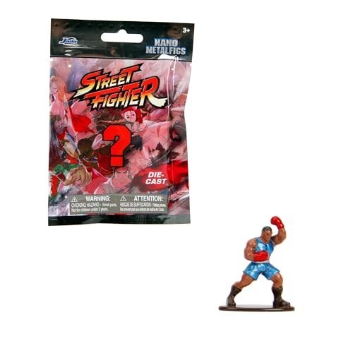 Jada Toys Street Fighter Figur (1x Mystery Figur in Blind Pack) - detaillierte Nano-Sammelfigur (4 cm), 1 von 13 Street Fighter Figuren aus Metall für Fans und Sammler ab 3 Jahre, Welle 1