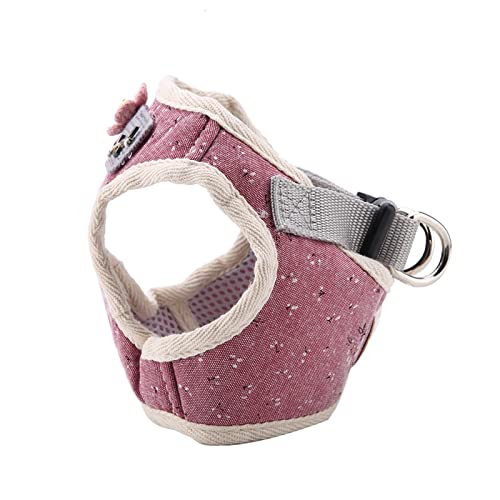 Grazioso Gilet per Cani in Misto Cotone con Stampa Er, Pettorina Traspirante per Animali Domestici e Comfort, Rosso, Medio (M)