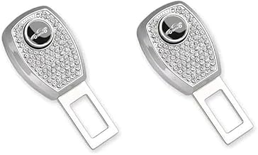 Car Seat Belt Buckle Clips, Metal, Universal Fit, Premium qulity and VIP Theme Colour, Random Logo Design Diamond Studded Alloy Car Door Lock Regulator Clip
