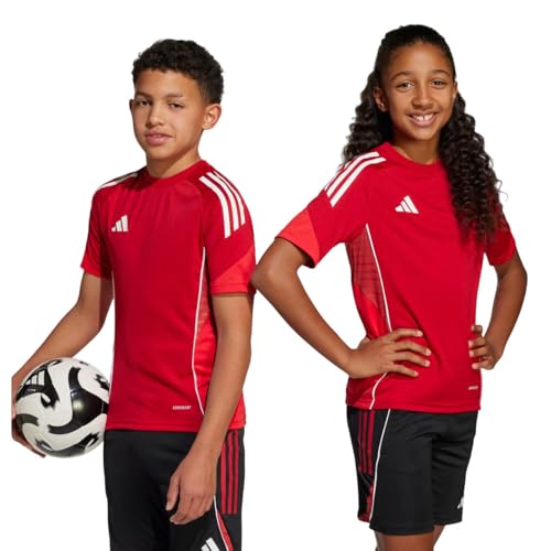 Image of adidas Kids Polyester Regular Fit TIRO 3-Stripes Jersey