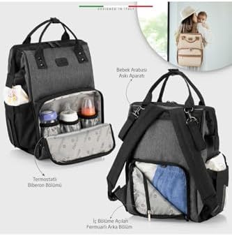 Elele Life Venice 3İn1 Anne Bebek Bakım Çantası Siyah-Gri - Görsel 4