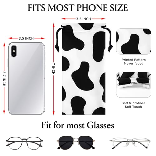 Image of Soft Eyeglass Pouch 3 Pack - Microfiber Screen Cleaning Bag Pouch for Glasses